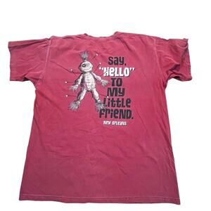 New Orleans Men Large Voodoo Doll Graphic Tee‎ Shirt Gothic Southern Horror